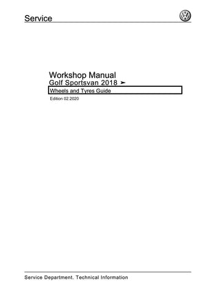 Workshop manual sample — cover (page 1)