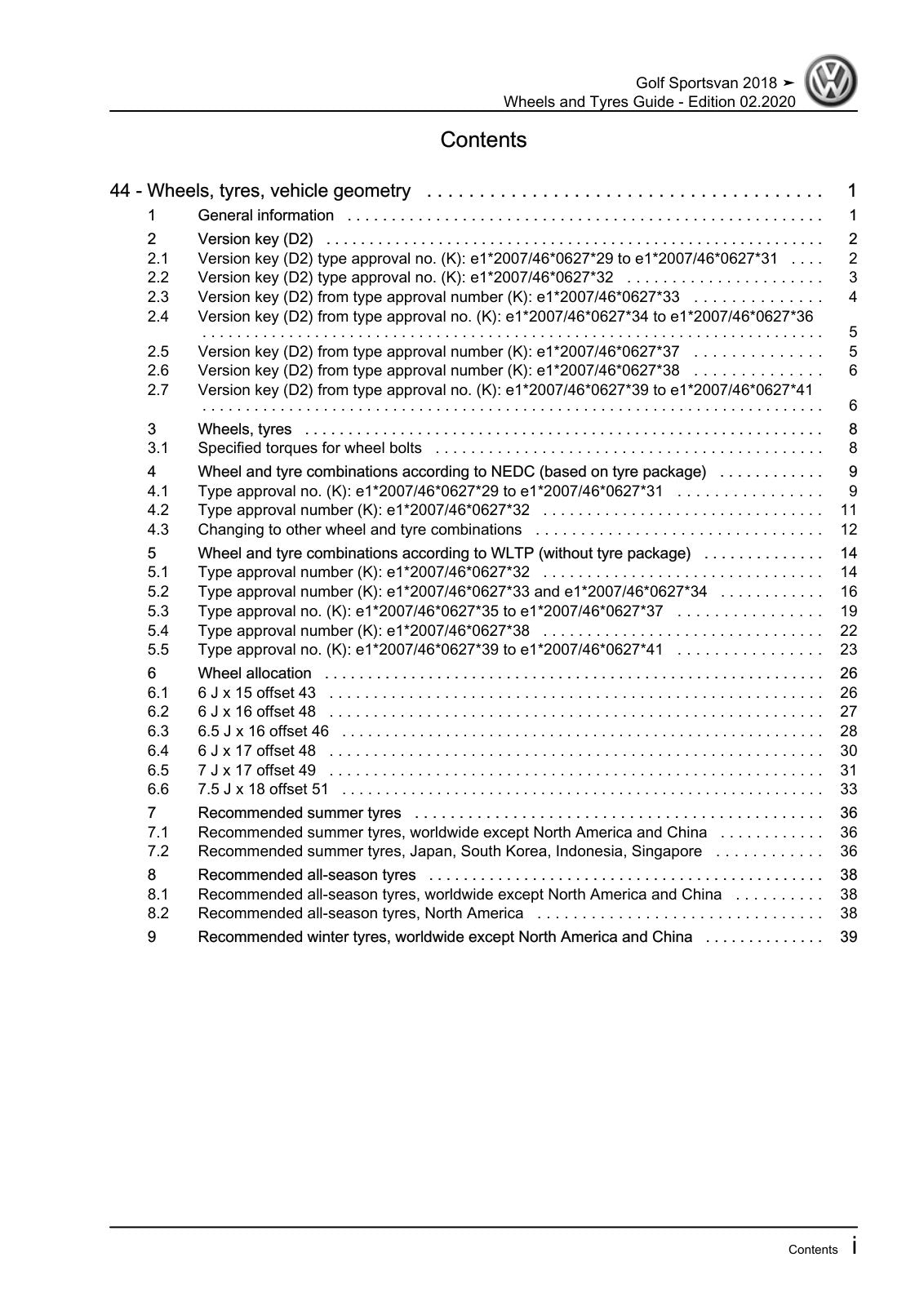 Workshop manual sample — contents/overview (page 3)