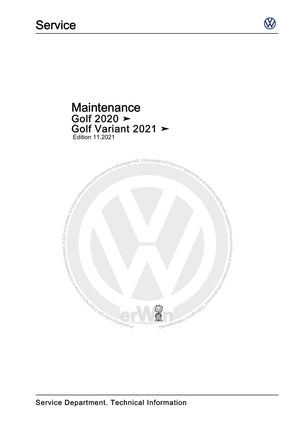 Workshop manual sample — cover (page 1)