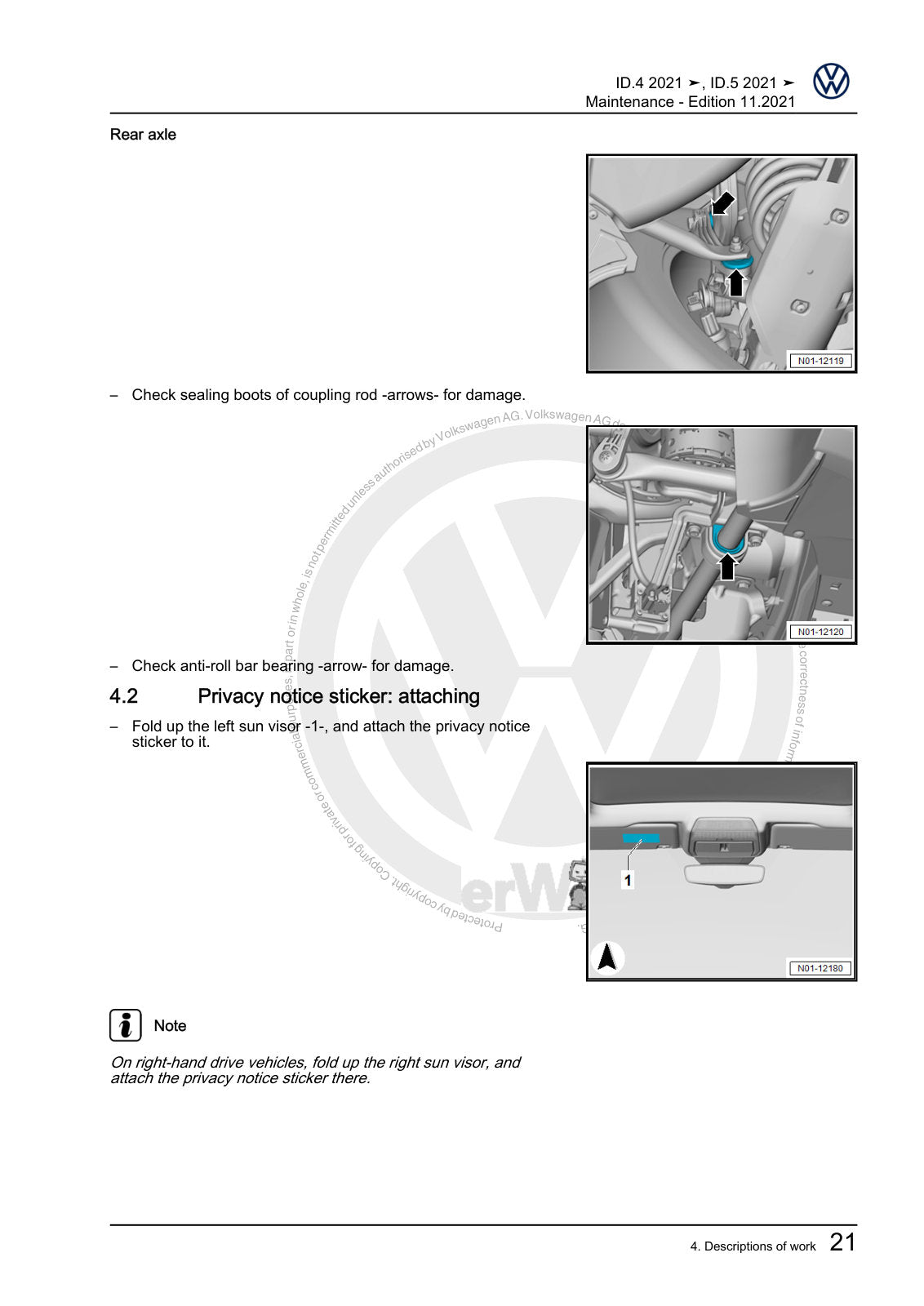 Workshop manual sample — interior (page 25)
