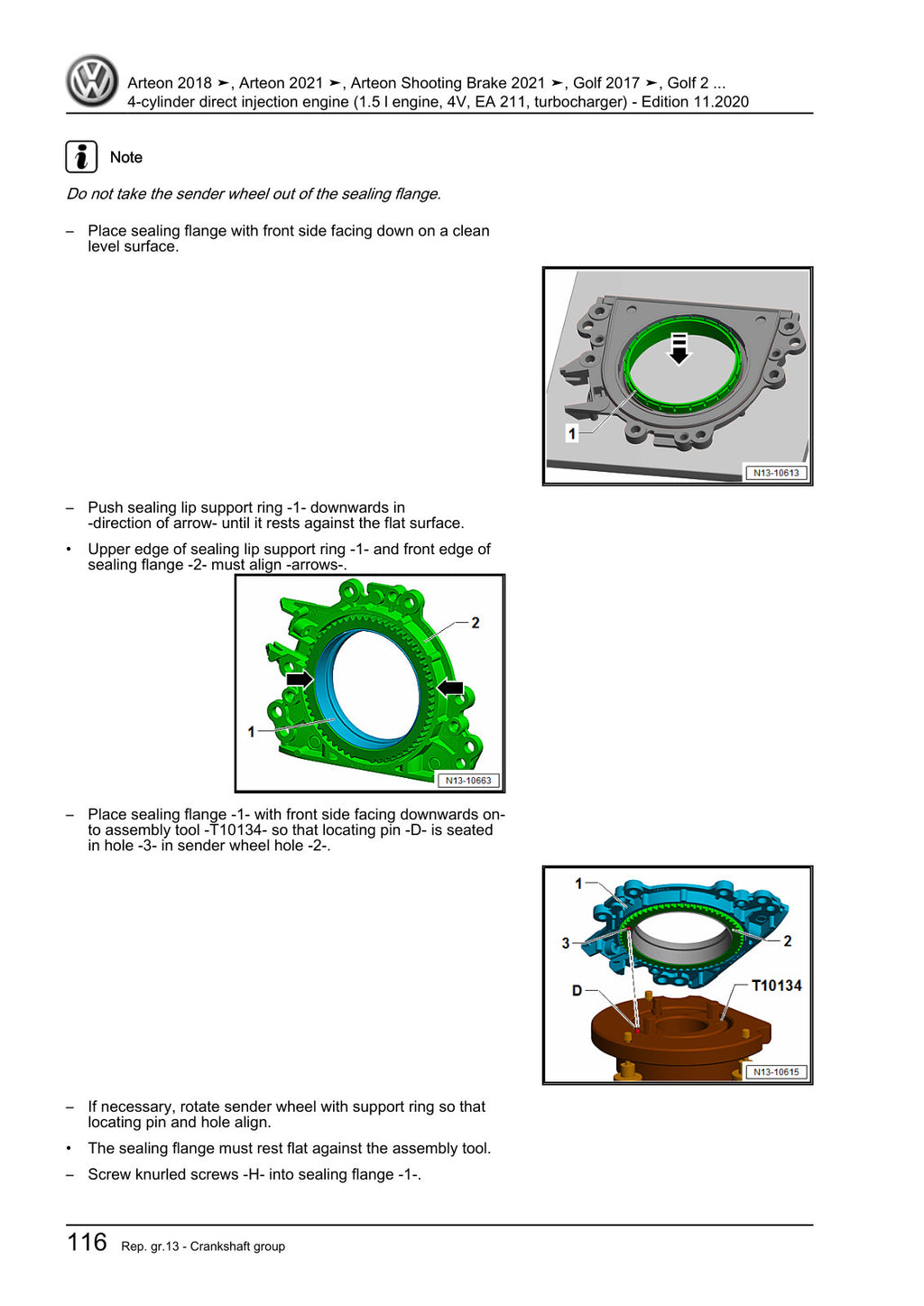 Workshop manual sample — interior (page 122)