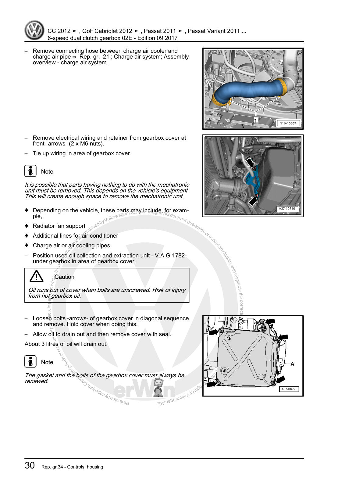 Workshop manual sample — interior (page 34)
