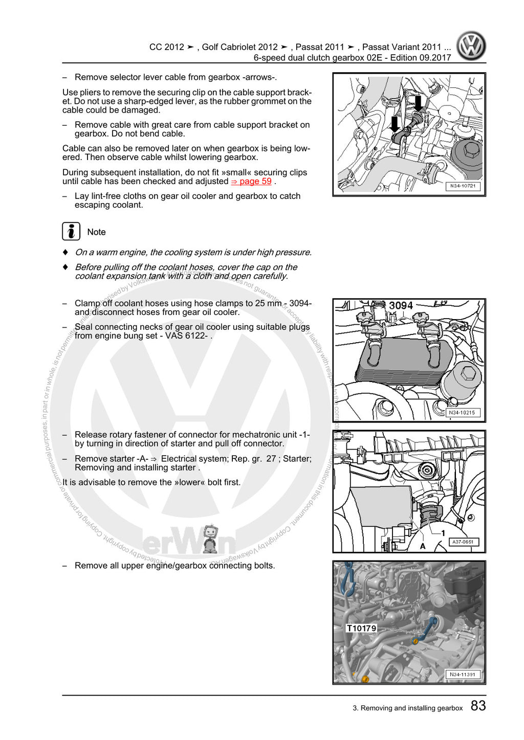 Workshop manual sample — interior (page 87)