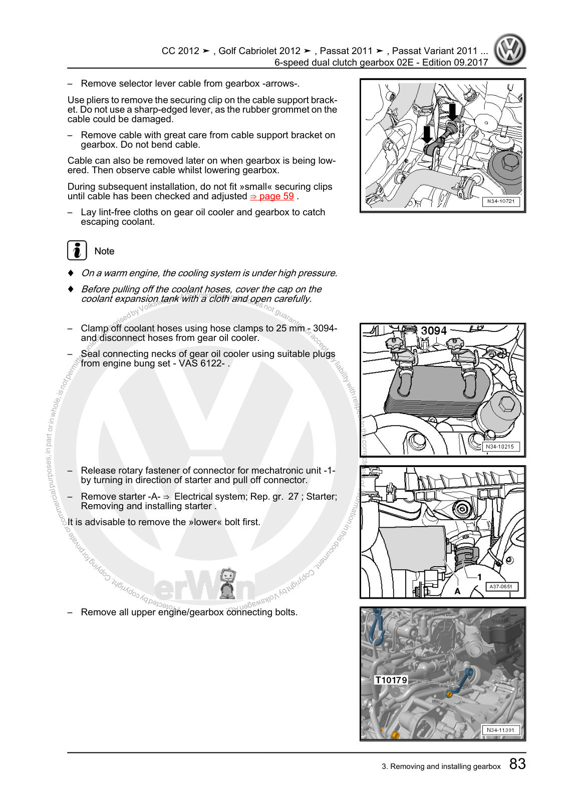 Workshop manual sample — interior (page 87)