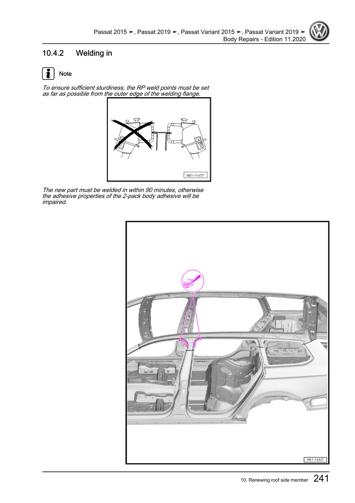 Workshop manual sample — interior (page 249)