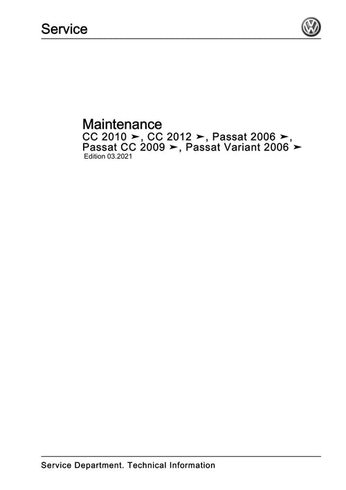 Workshop manual sample — cover (page 1)