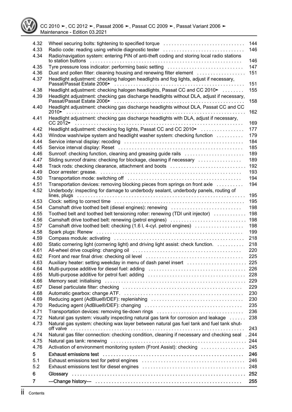 Workshop manual sample — interior (page 4)