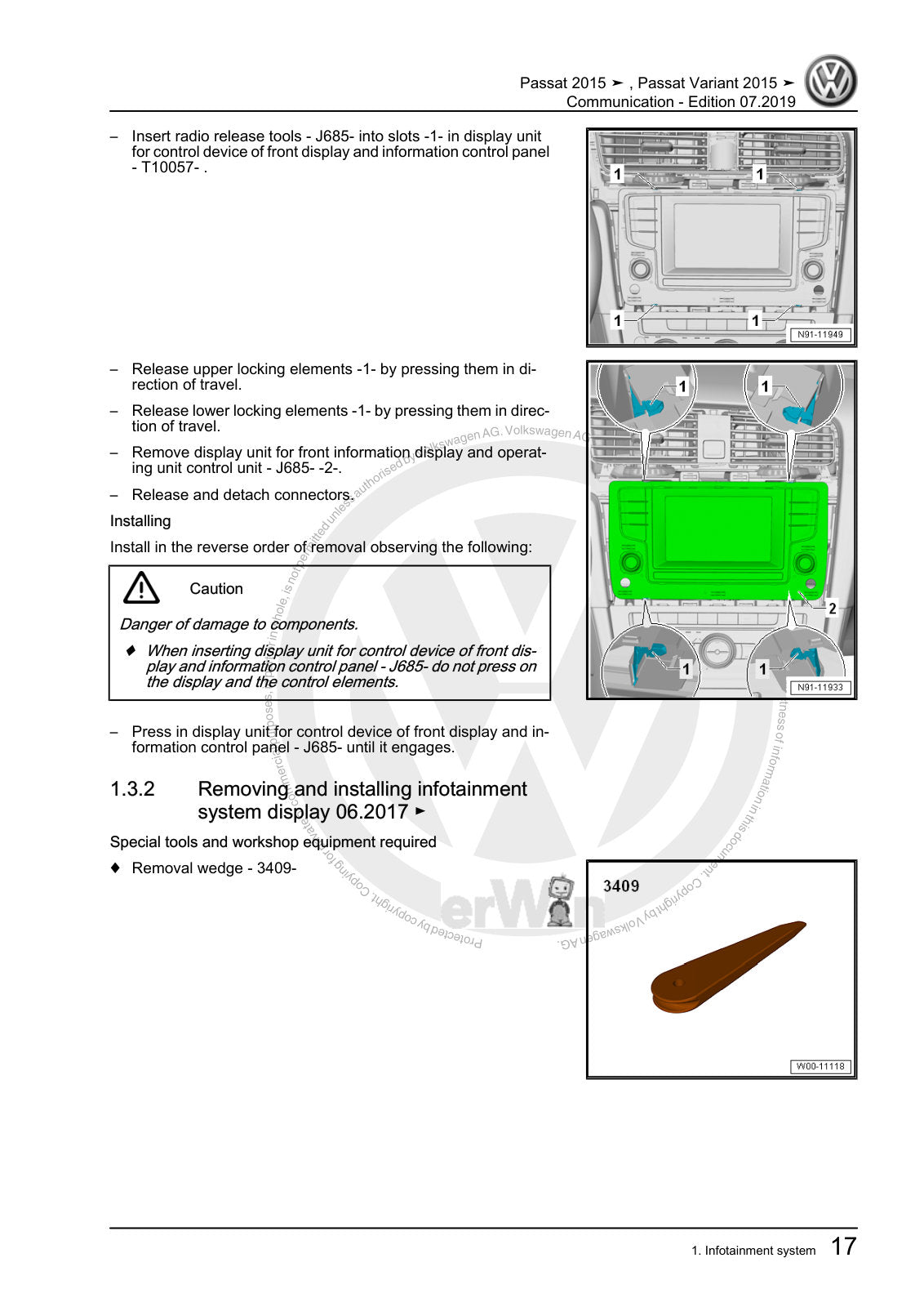 Workshop manual sample — interior (page 21)