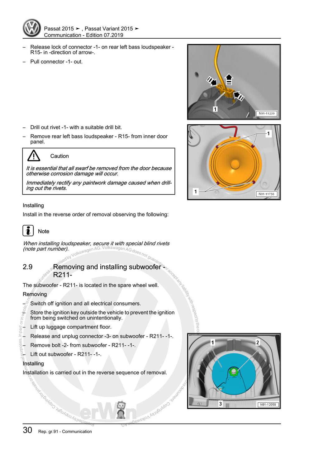 Workshop manual sample — interior (page 34)