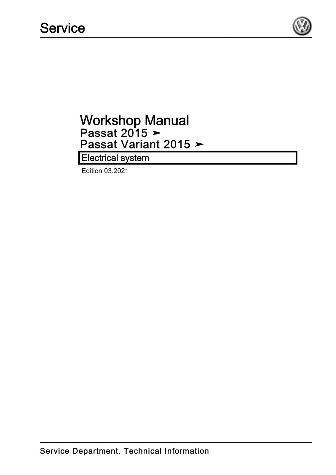 Workshop manual sample — cover (page 1)