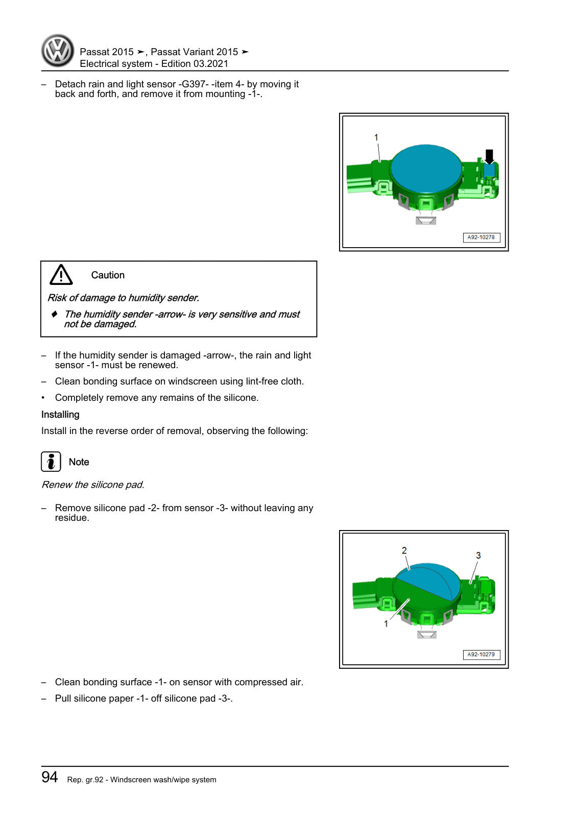 Workshop manual sample — interior (page 102)