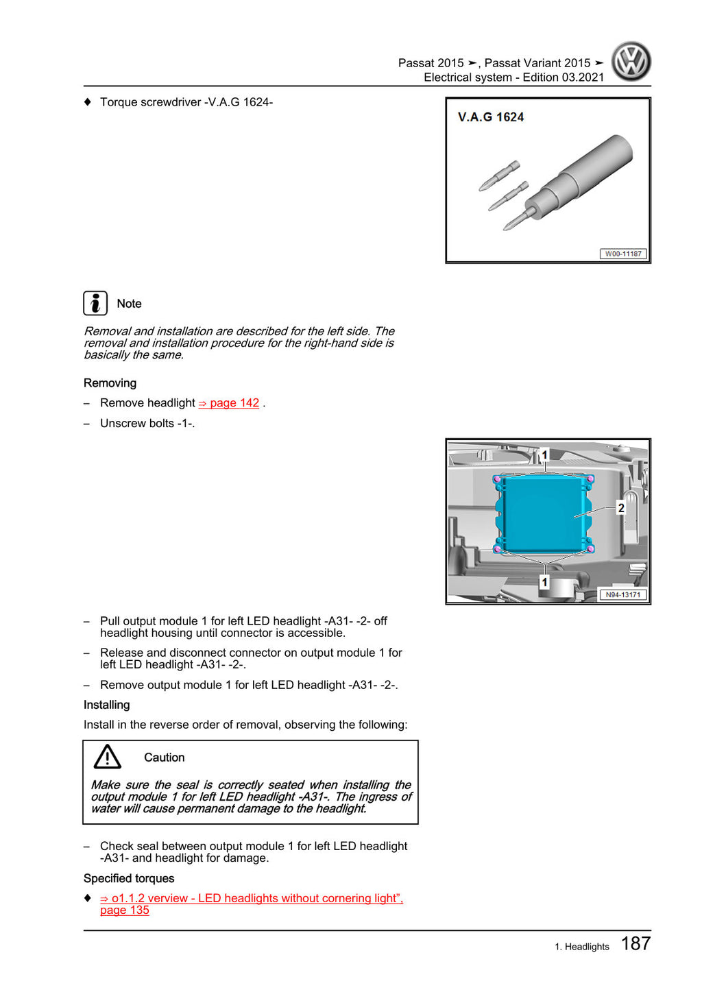 Workshop manual sample — interior (page 195)