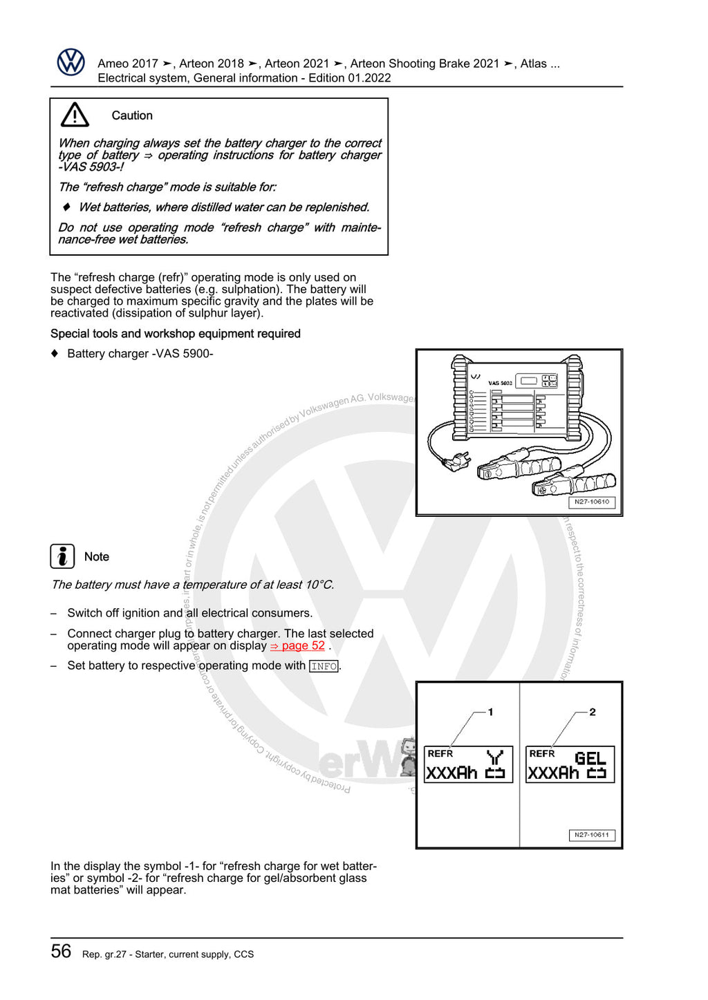 Workshop manual sample — interior (page 62)