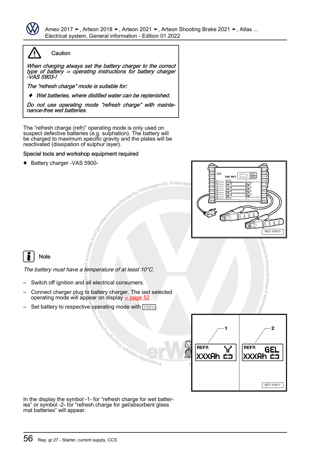 Workshop manual sample — interior (page 62)