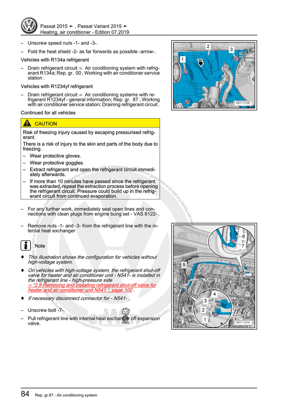 Workshop manual sample — interior (page 90)