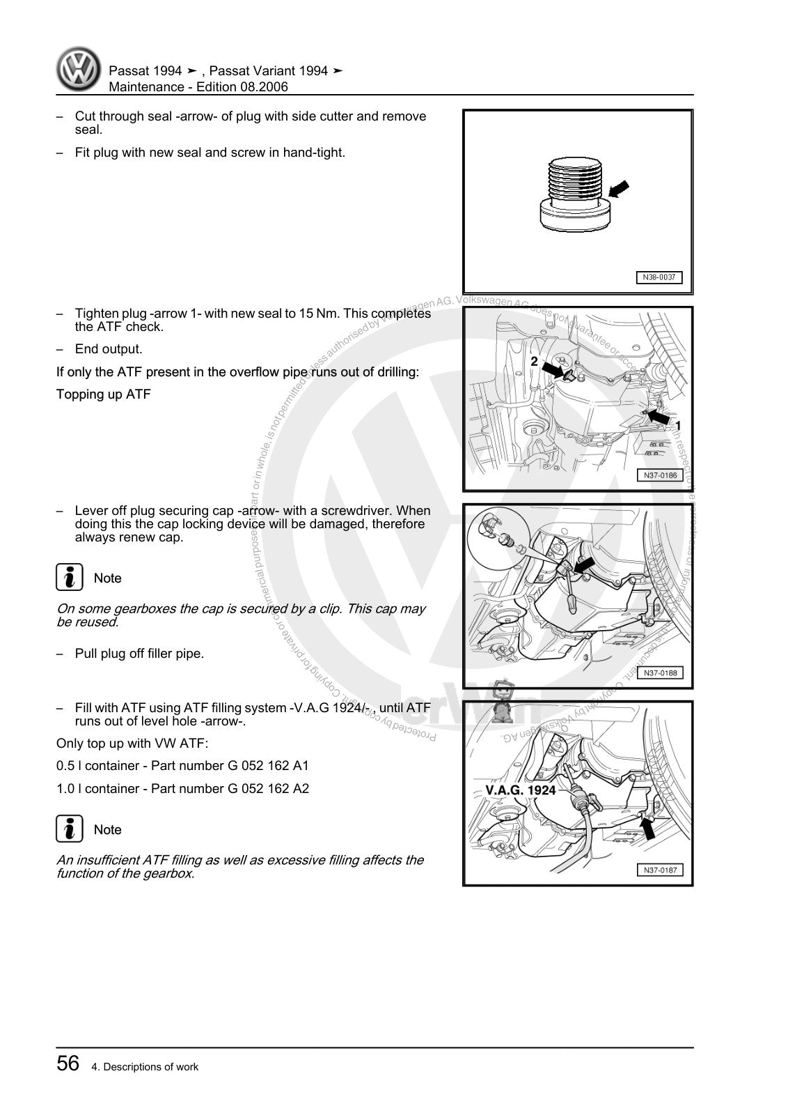 Workshop manual sample — interior (page 60)