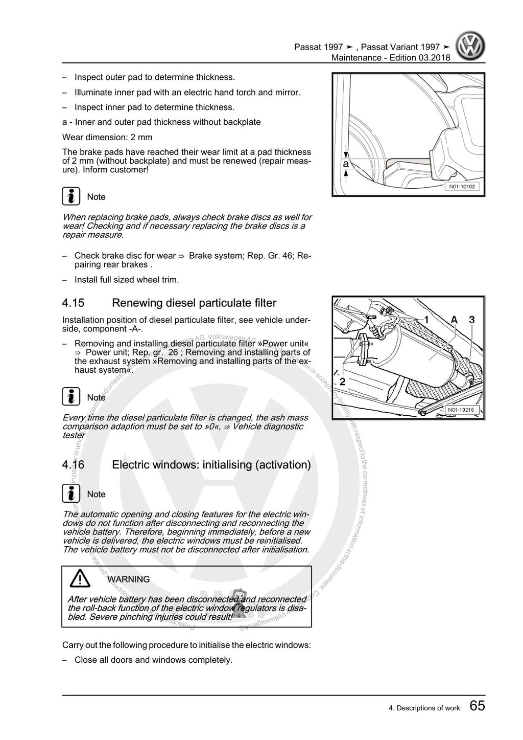 Workshop manual sample — interior (page 69)