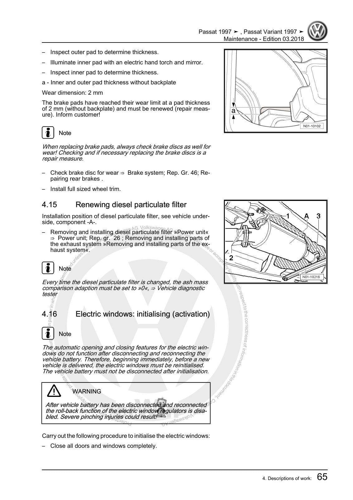 Workshop manual sample — interior (page 69)