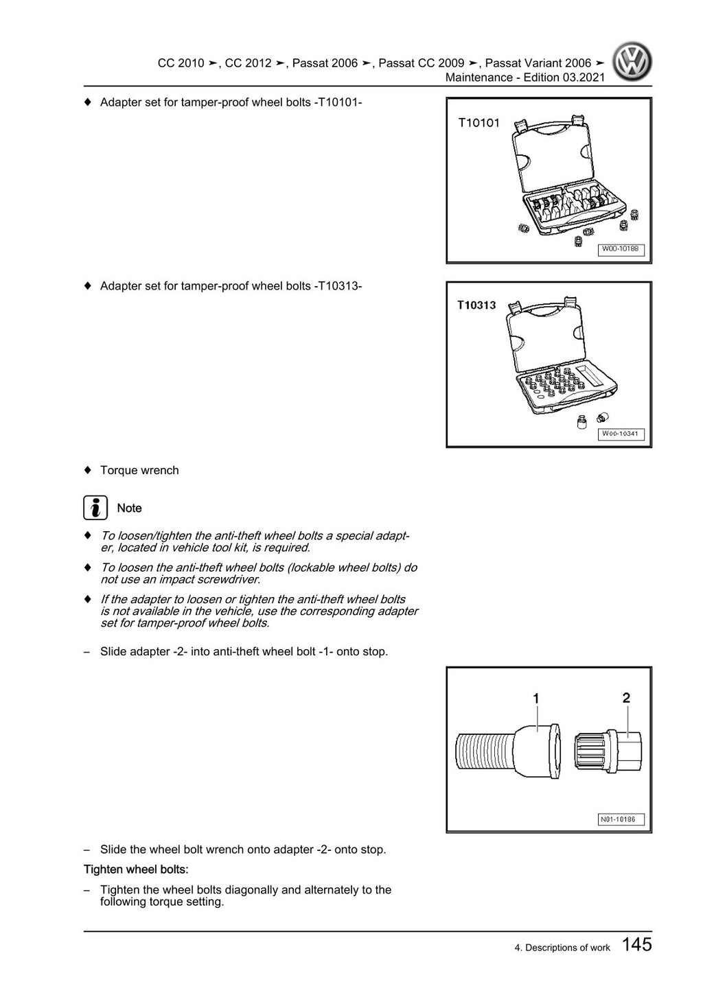 Workshop manual sample — interior (page 149)