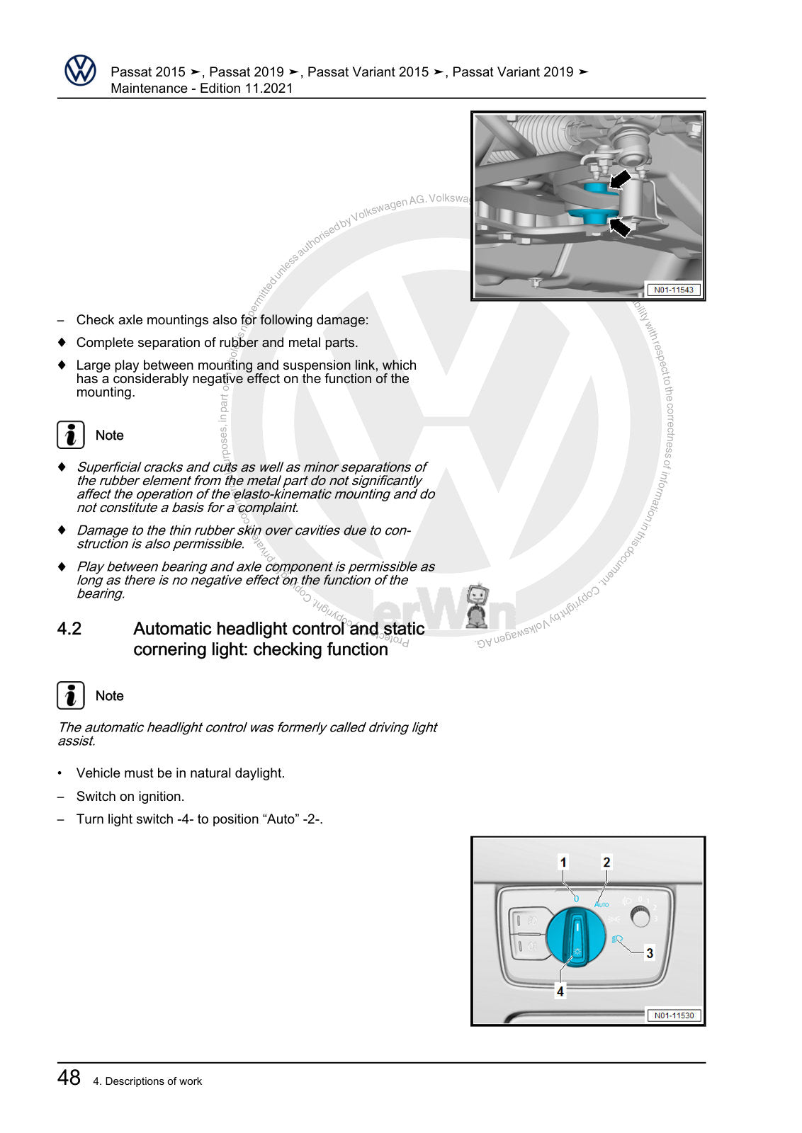 Workshop manual sample — interior (page 52)
