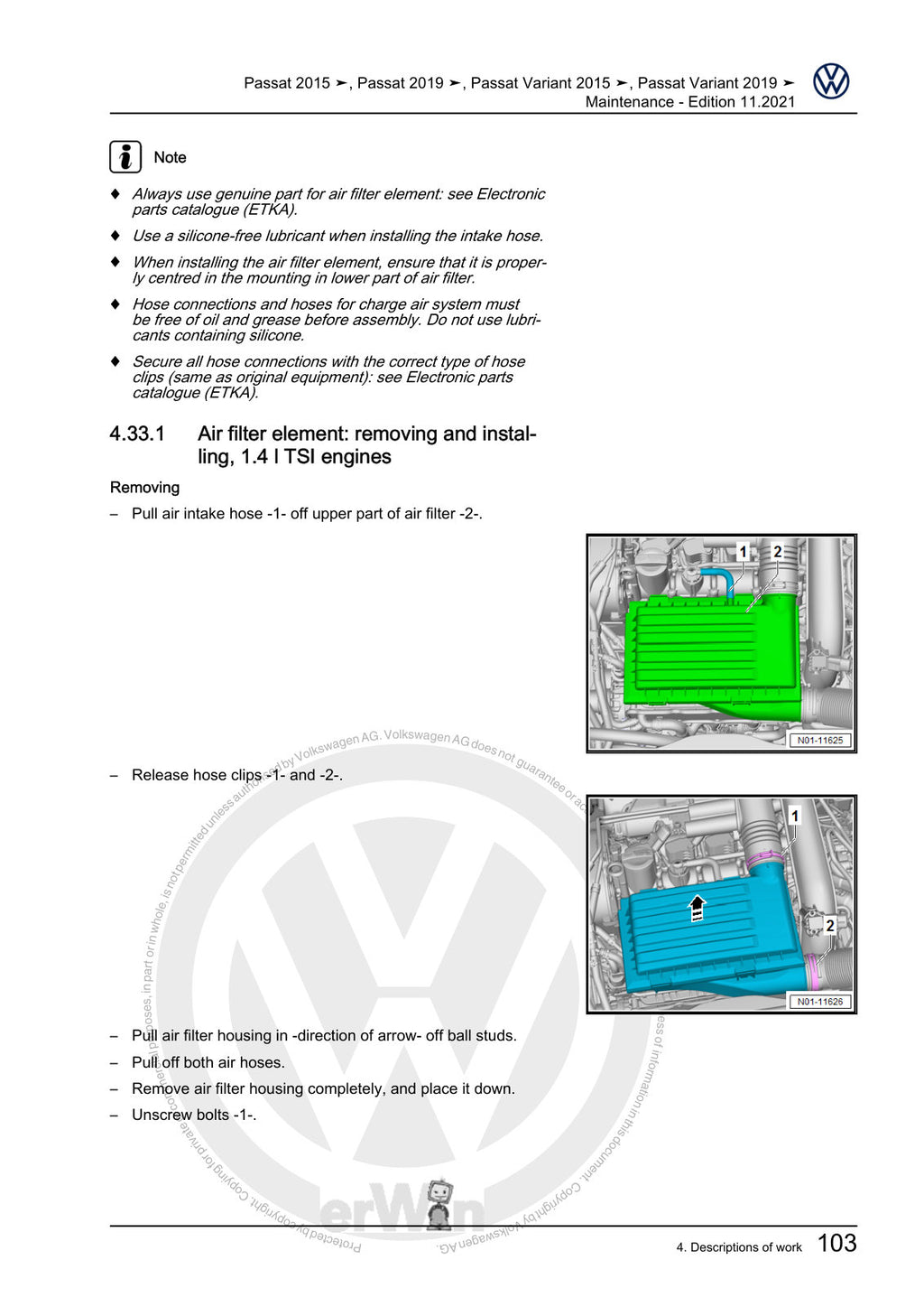 Workshop manual sample — interior (page 107)