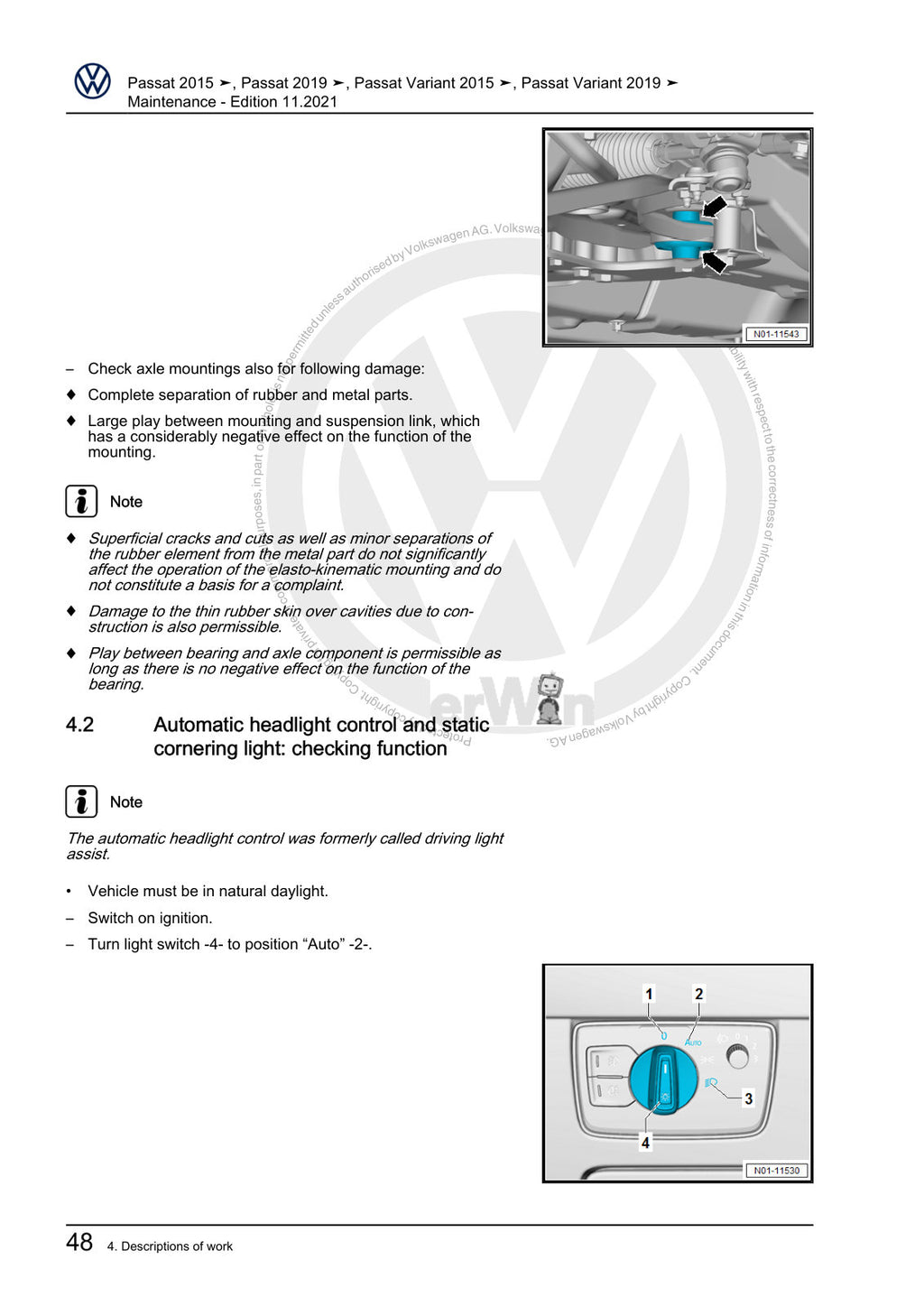 Workshop manual sample — interior (page 52)