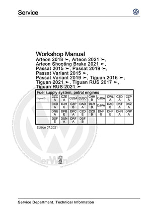 Workshop manual sample — cover (page 1)