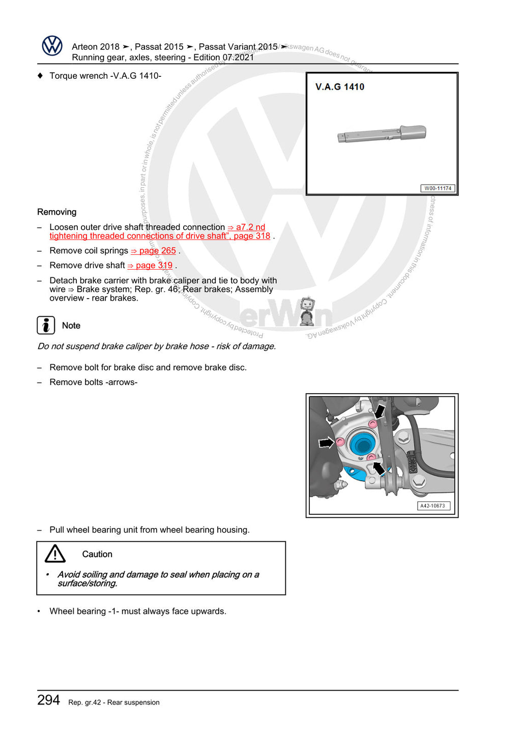 Workshop manual sample — interior (page 300)
