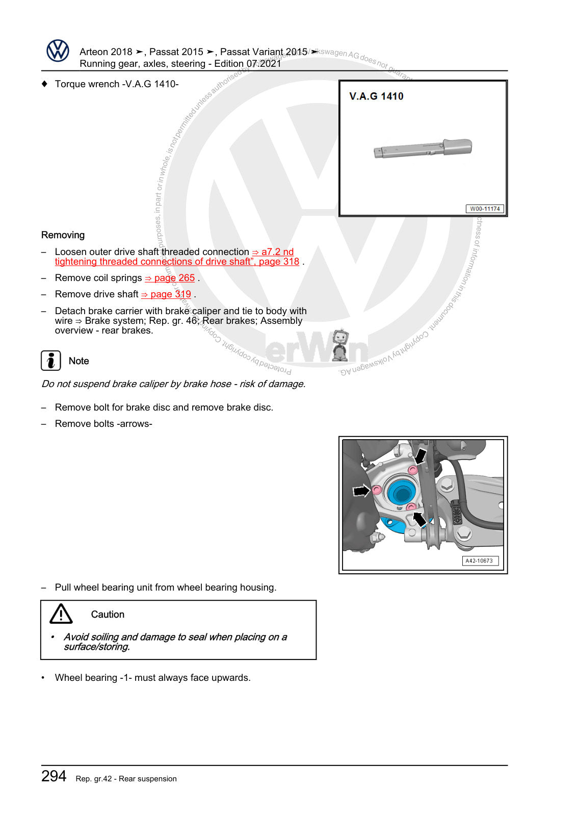 Workshop manual sample — interior (page 300)