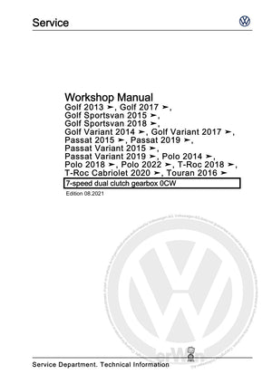 Workshop manual sample — cover (page 1)