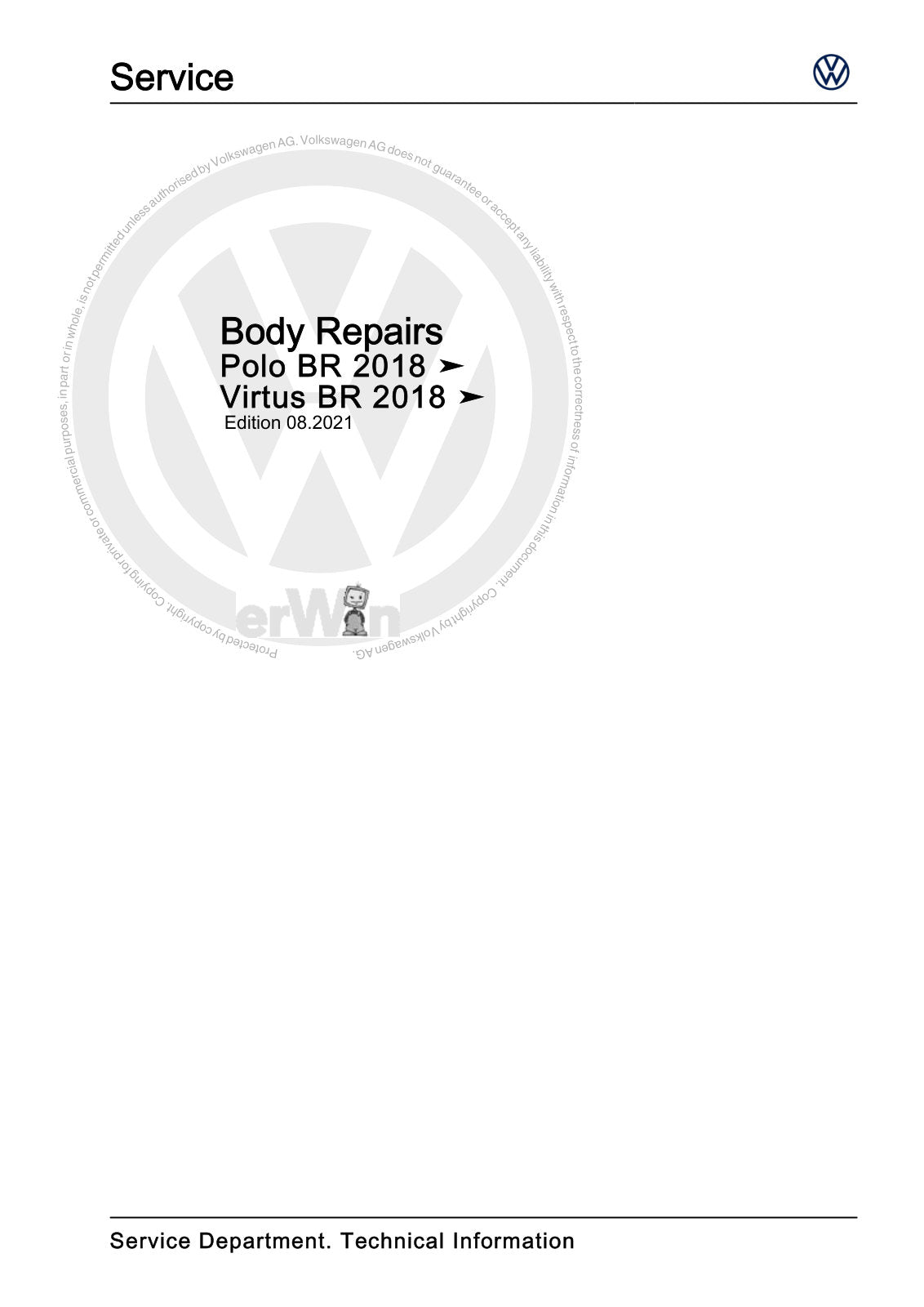 Workshop manual sample — cover (page 1)