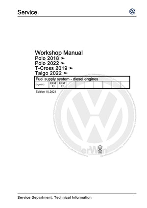 Workshop manual sample — cover (page 1)