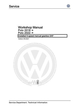 Workshop manual sample — cover (page 1)
