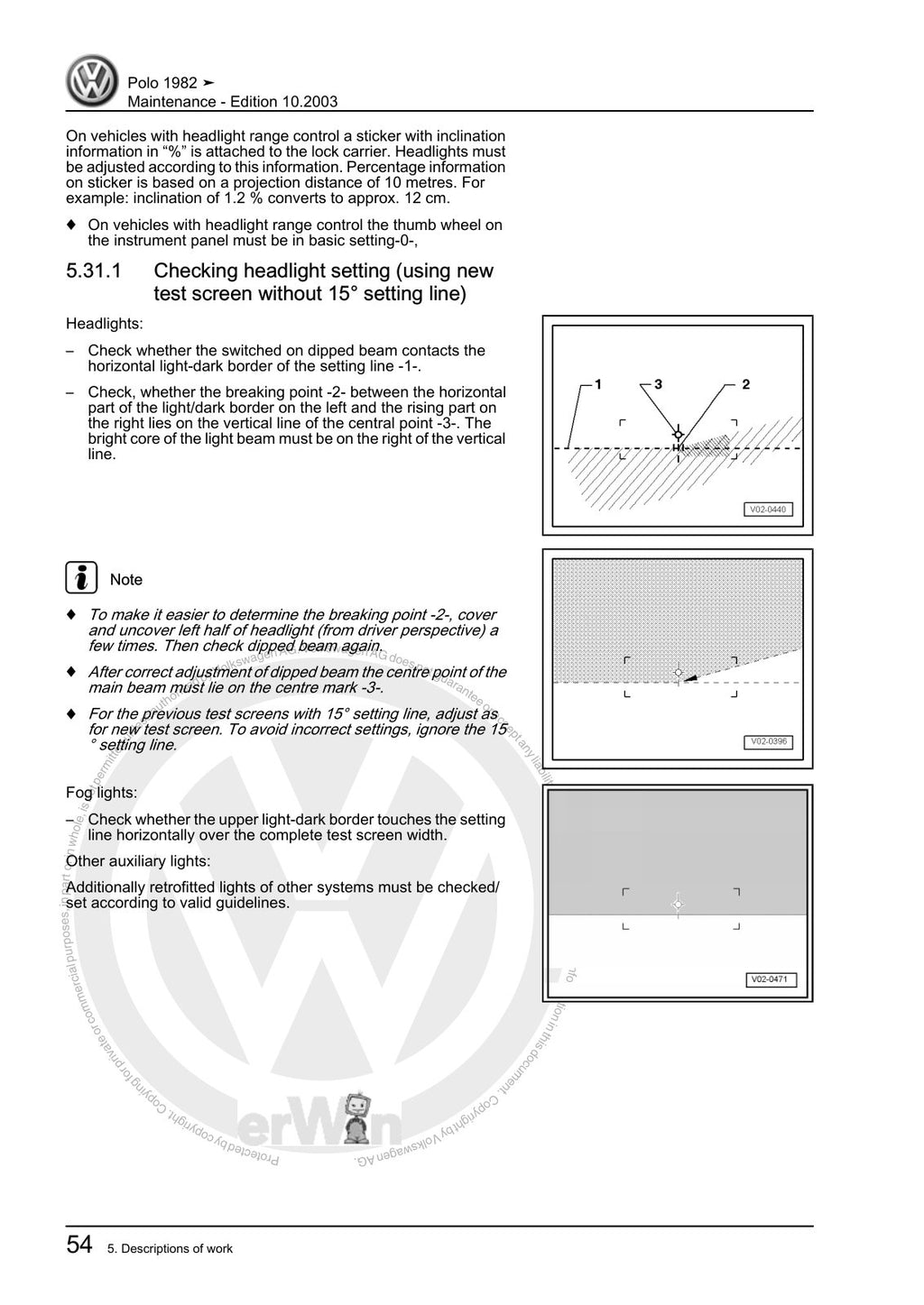 Workshop manual sample — interior (page 58)