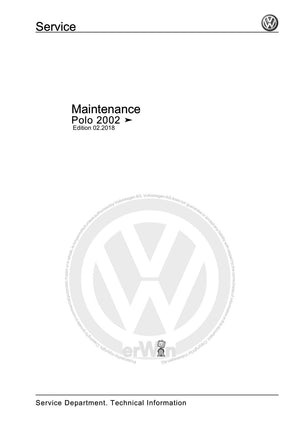 Workshop manual sample — cover (page 1)