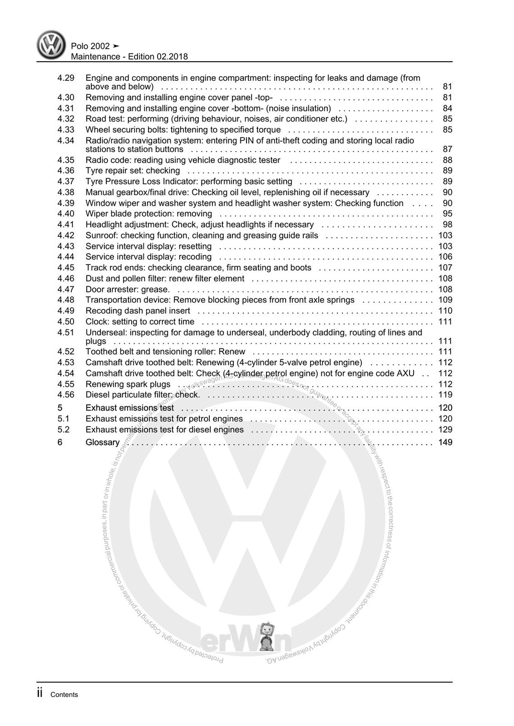 Workshop manual sample — interior (page 4)