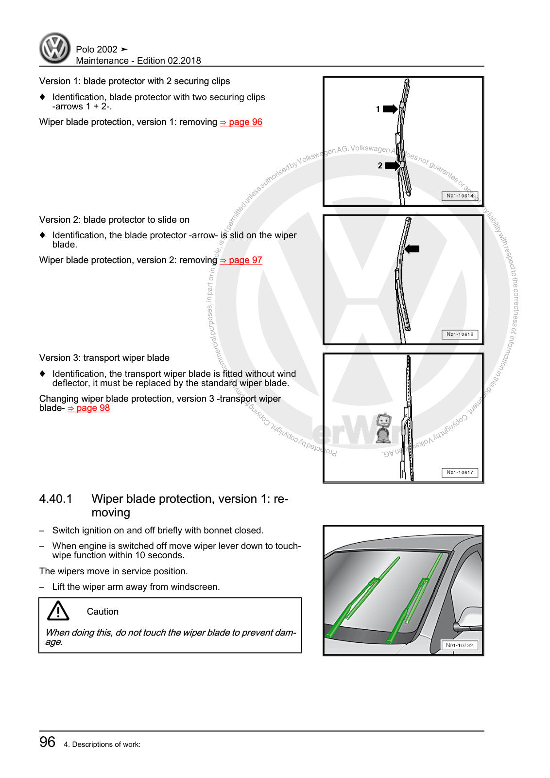 Workshop manual sample — interior (page 100)