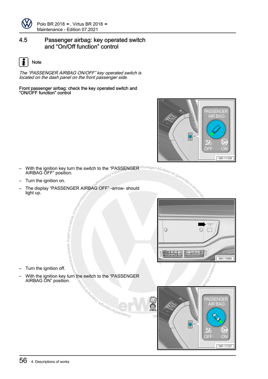 Workshop manual sample — interior (page 60)