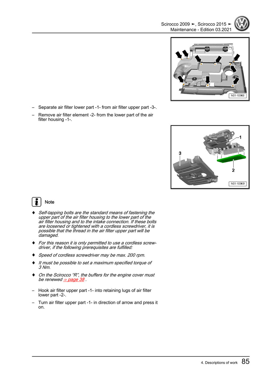 Workshop manual sample — interior (page 89)
