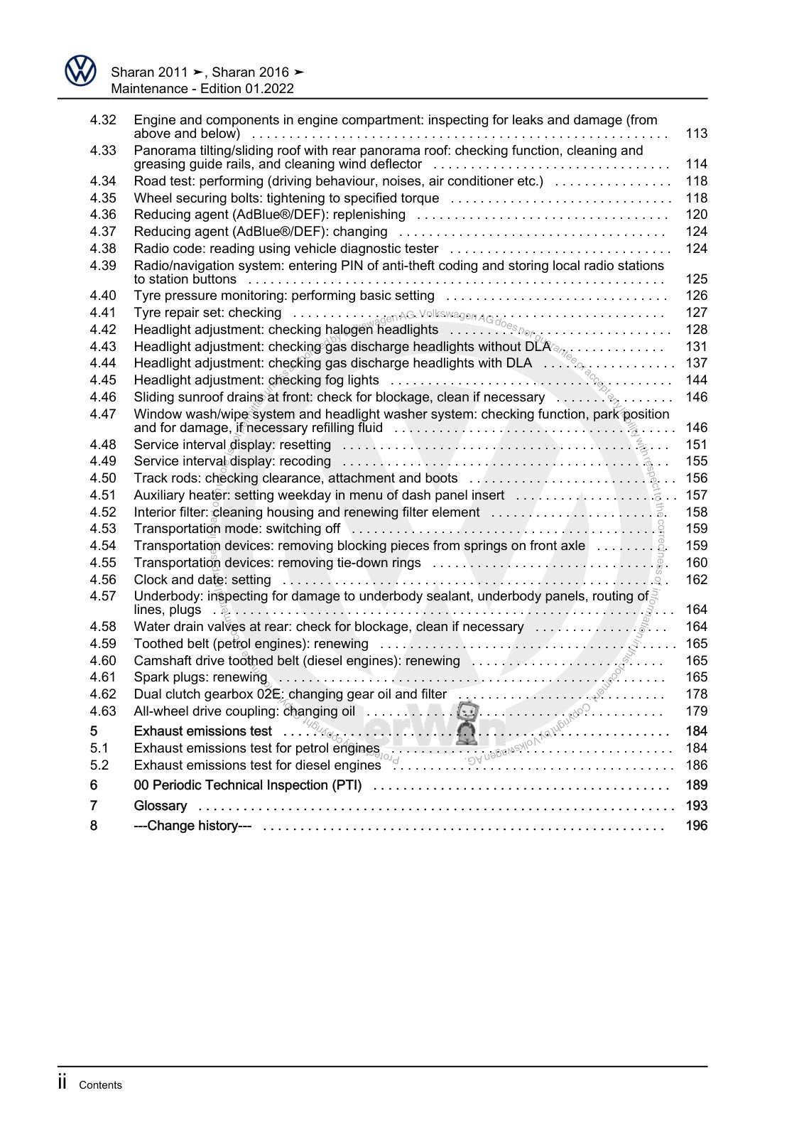 Workshop manual sample — interior (page 4)