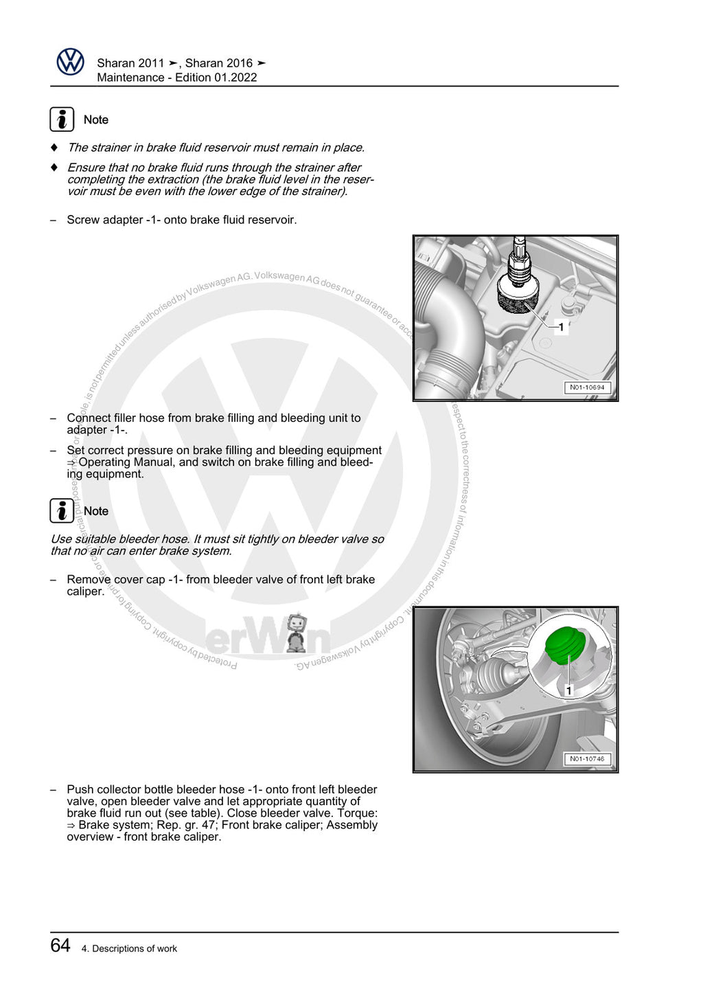 Workshop manual sample — interior (page 68)