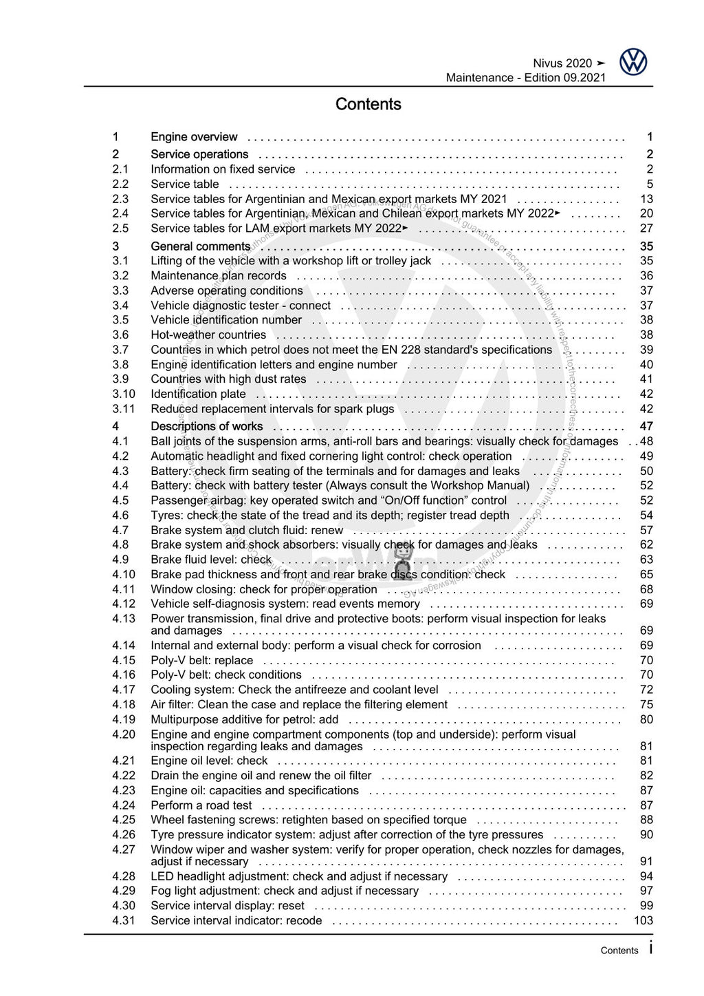 Workshop manual sample — interior (page 3)