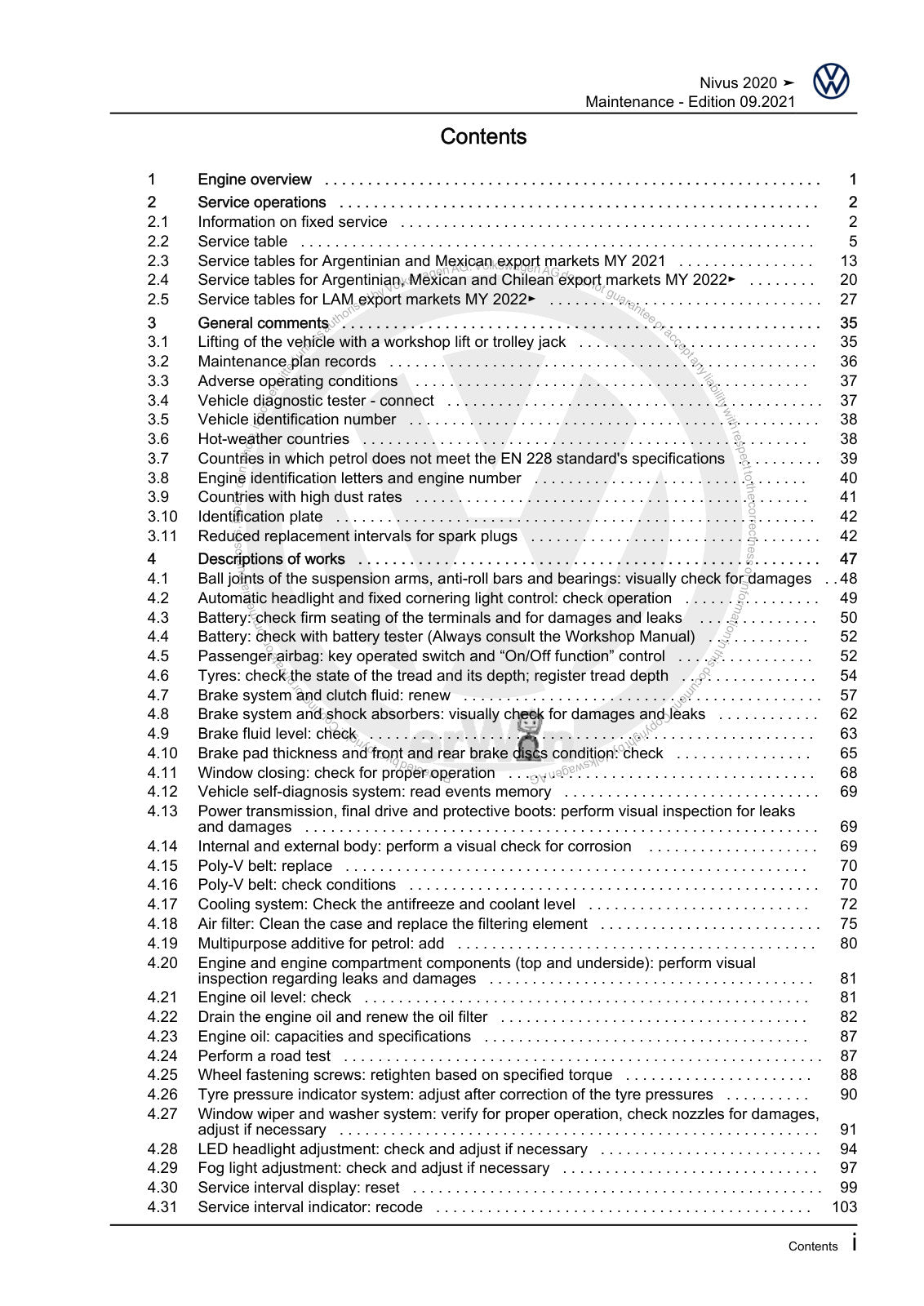 Workshop manual sample — interior (page 3)