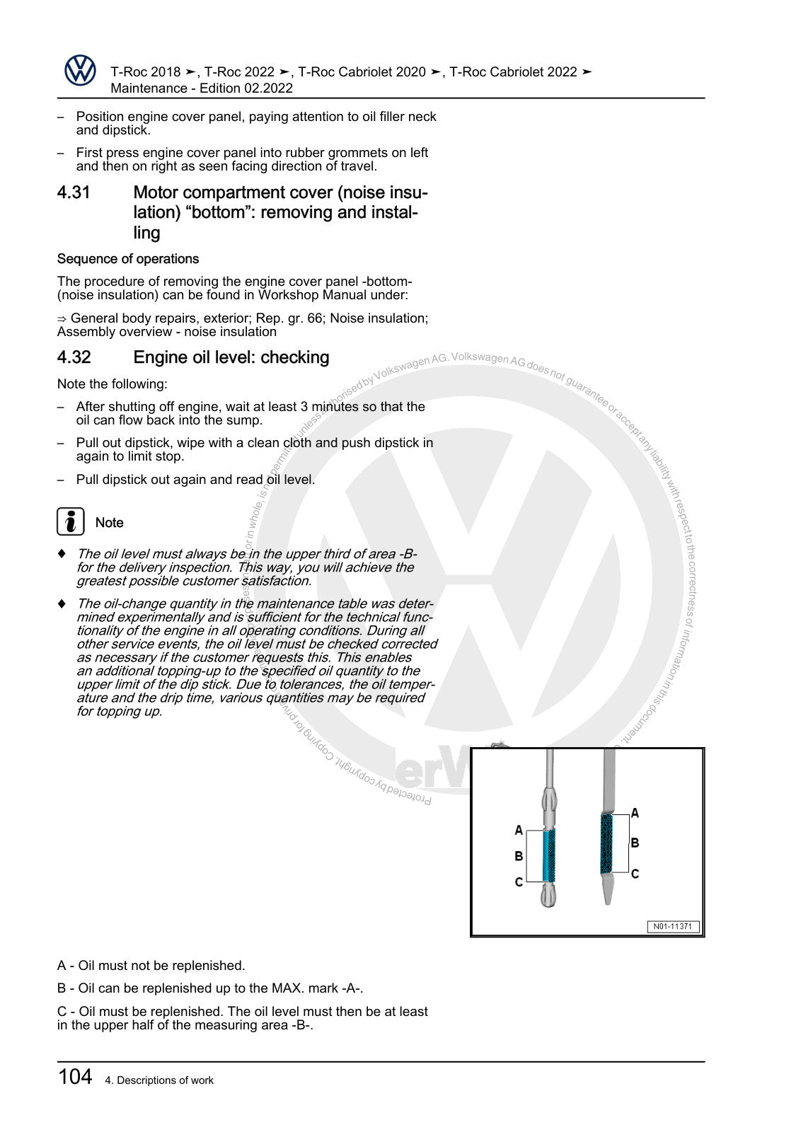 Workshop manual sample — interior (page 108)
