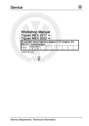 Workshop manual sample — cover (page 1)