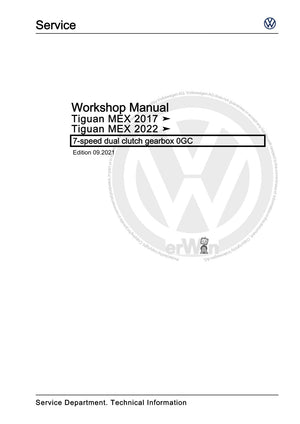 Workshop manual sample — cover (page 1)