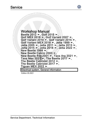 Workshop manual sample — cover (page 1)
