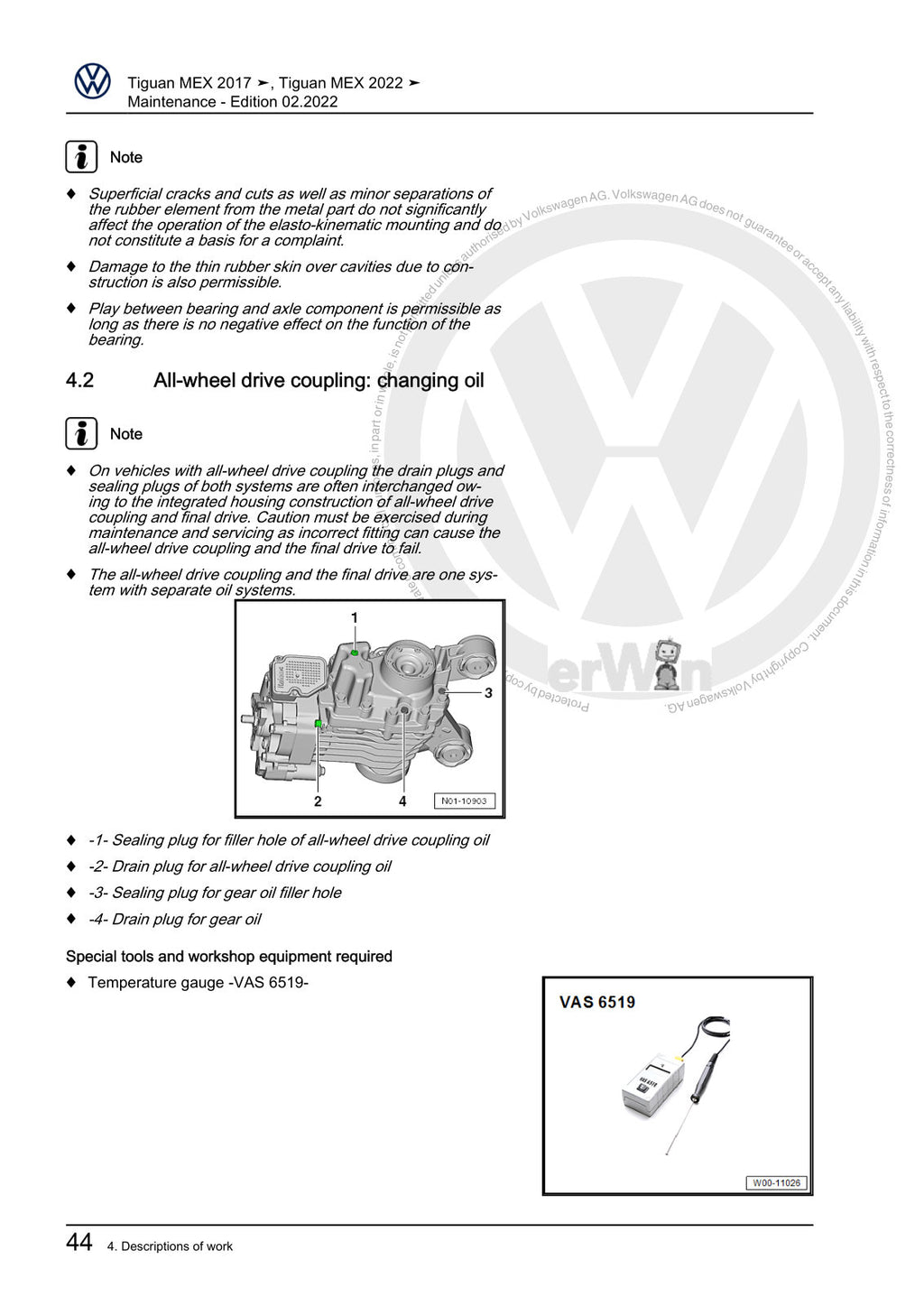 Workshop manual sample — interior (page 48)