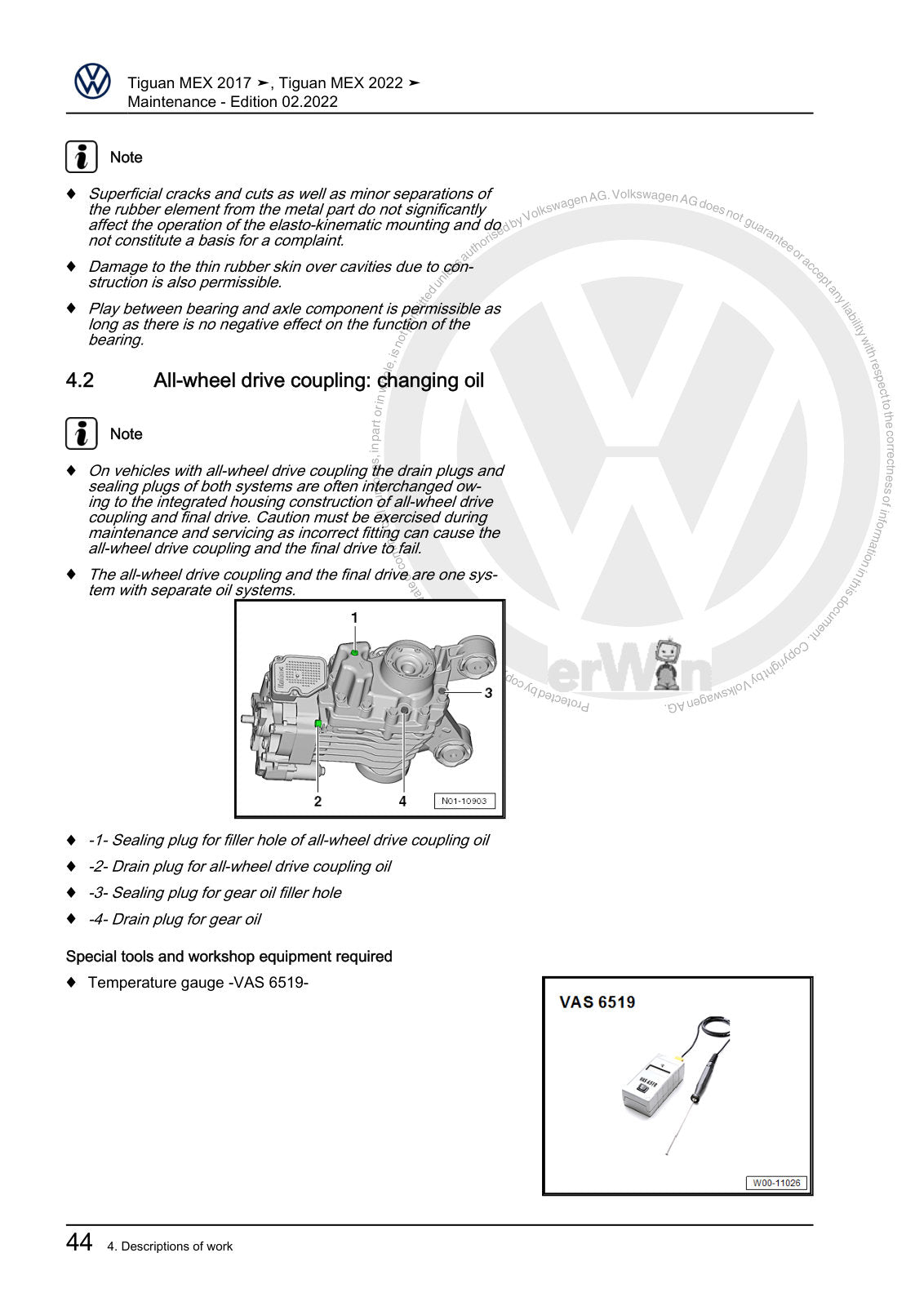 Workshop manual sample — interior (page 48)