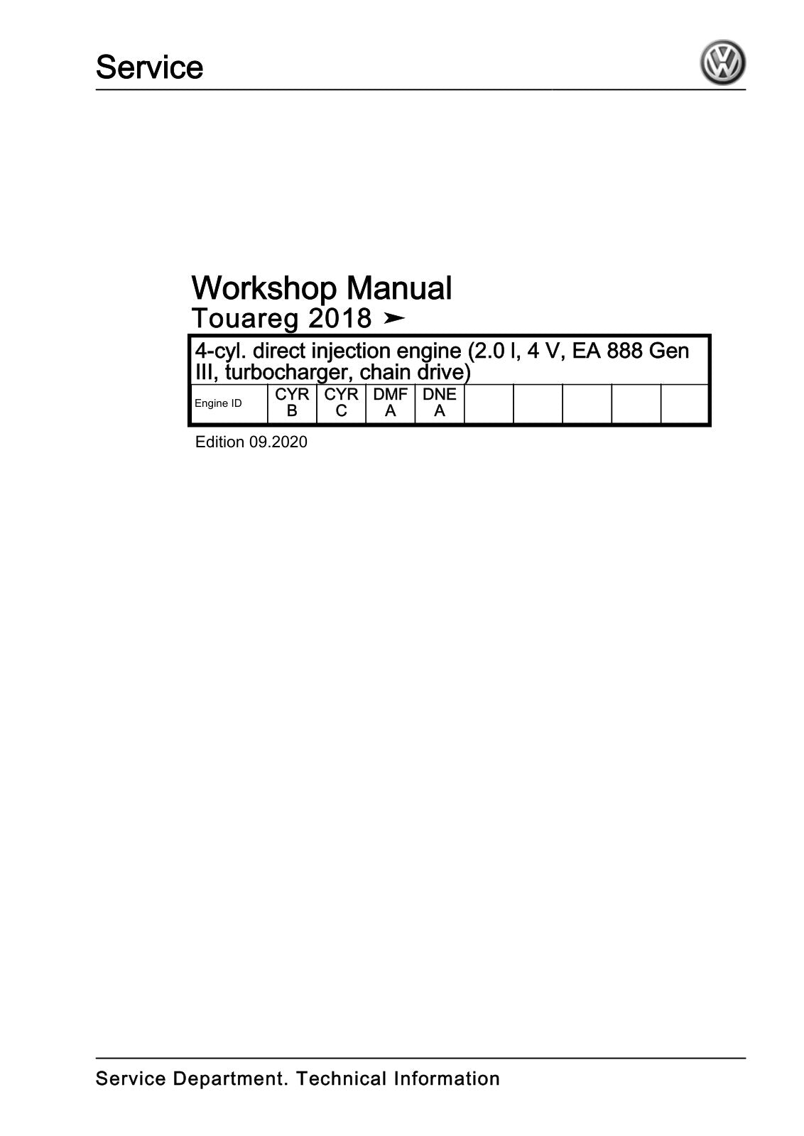 Workshop manual sample — cover (page 1)